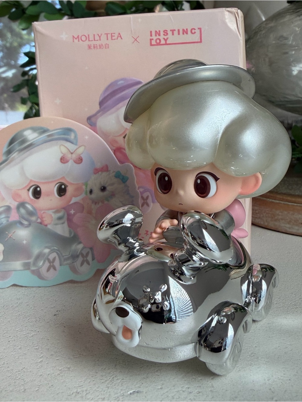 Molly Tea x InstincToy Silver Chromed Collectible Figure